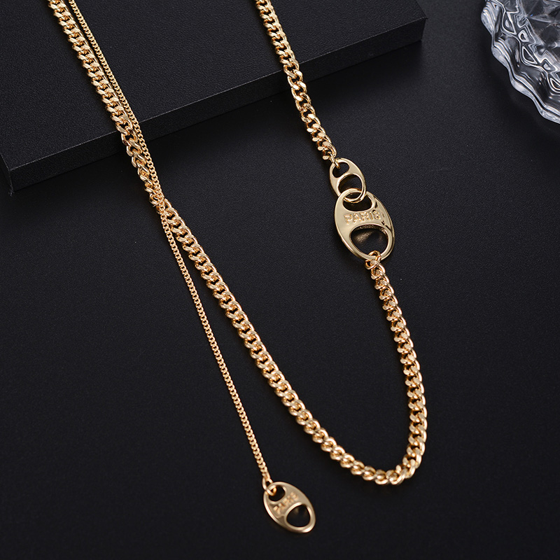 European And American Pure Copper Pendant Fashion Trend Same Style Clavicle Chain