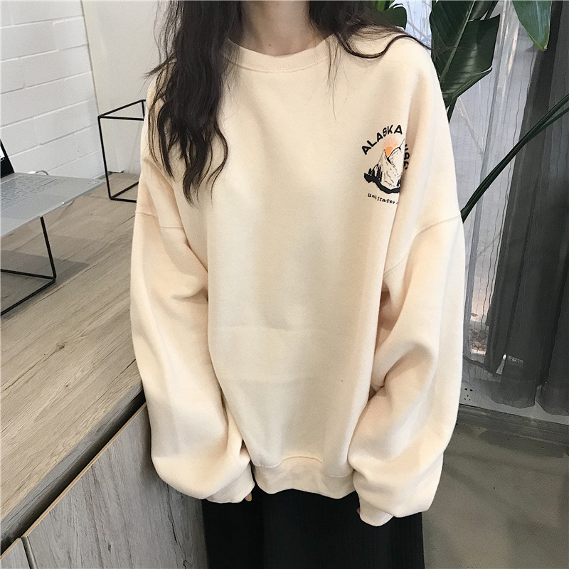 Title 8, Loose round neck lazy style bf thin student swe...