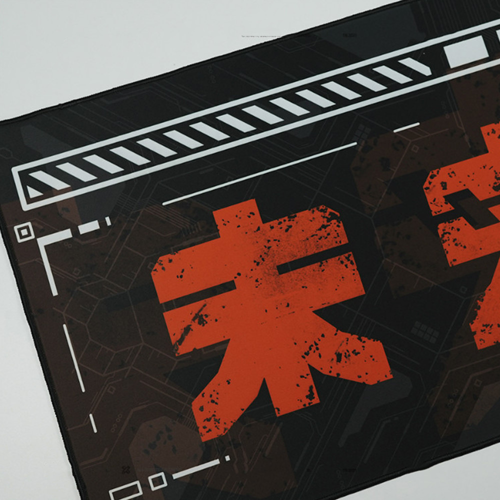 Futuristic Design Black Red Waterproof Gaming Mouse Pad