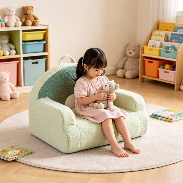 Kids Teddy Velvet Armchair, picture 3 of 5