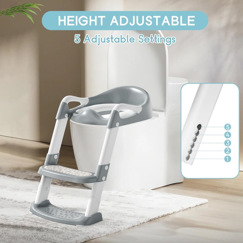 Potty Training Toddler Toilet Seat Adjustable 2 In 1 With Ladder — image 7