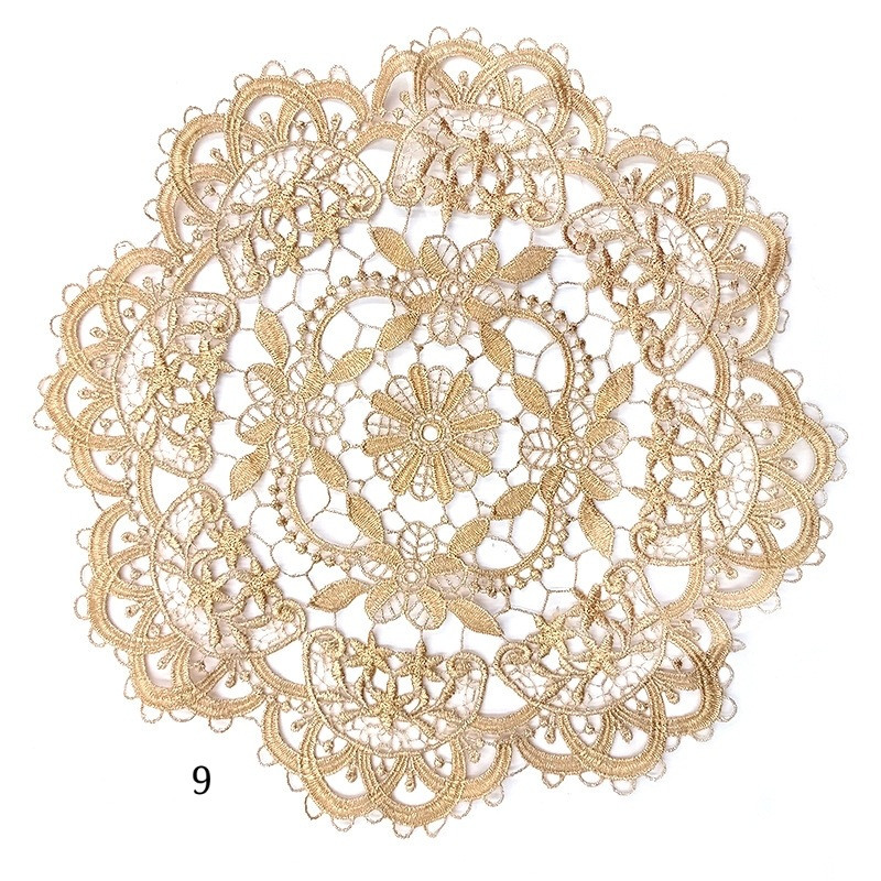 Title 4, Lace Luxury Hollow Embossed Round Placemat