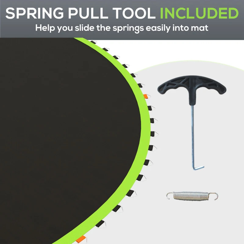 Trampoline Replacement Mat, Fits Trampoline W 72 V-Hooks &  Springs Spring & Frame Not Included  Green