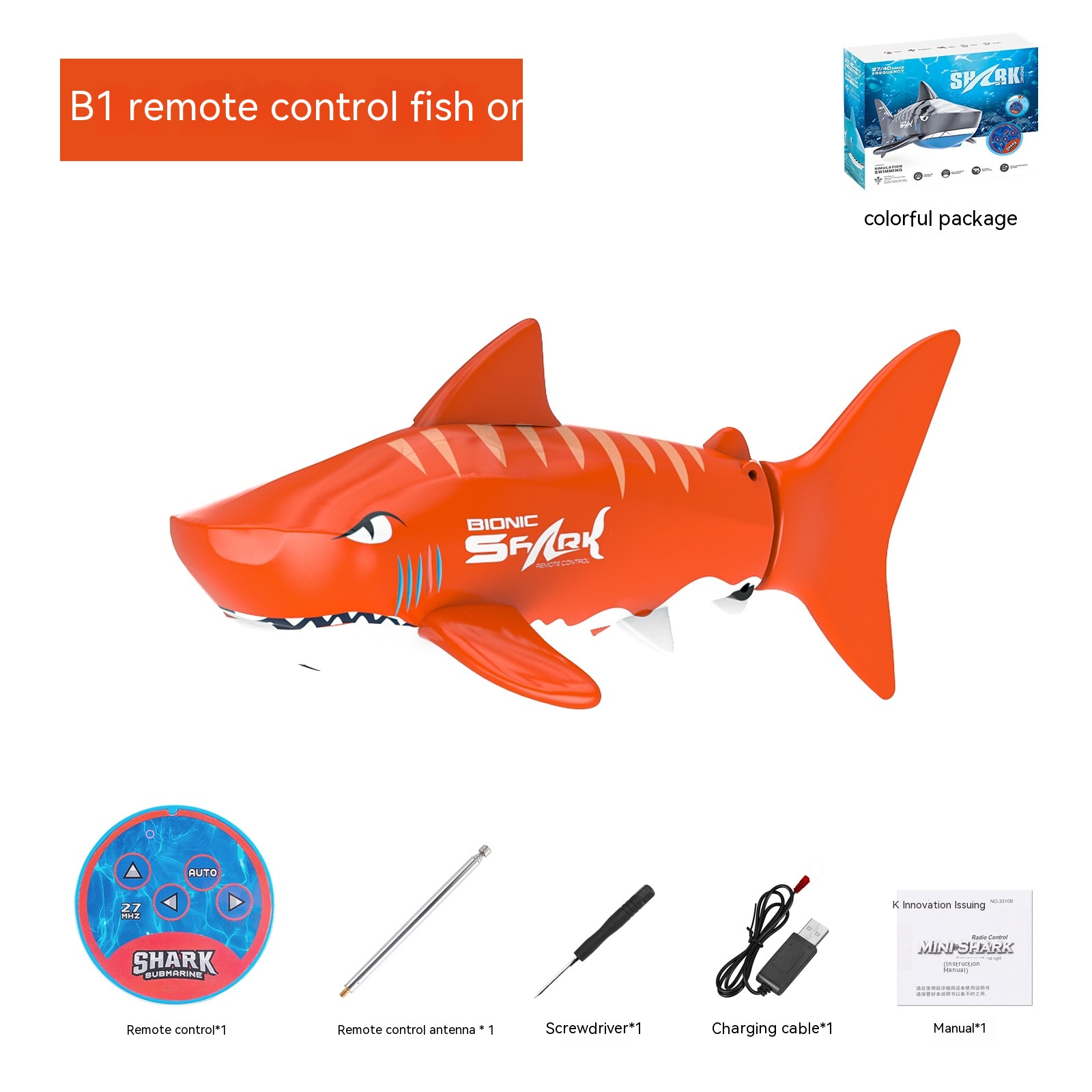 Title 7, Diving Infrared Control Mini Electric Shark