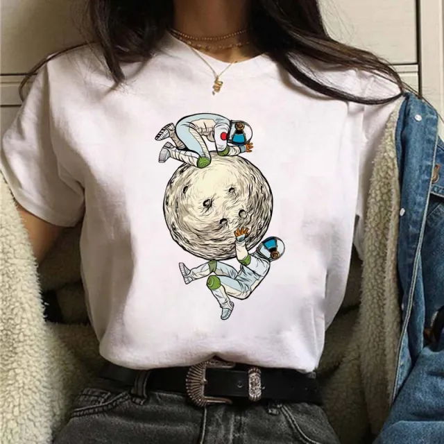 Creative Personality Printing Student Short Sleeve 31946White - Shop at LoveMi