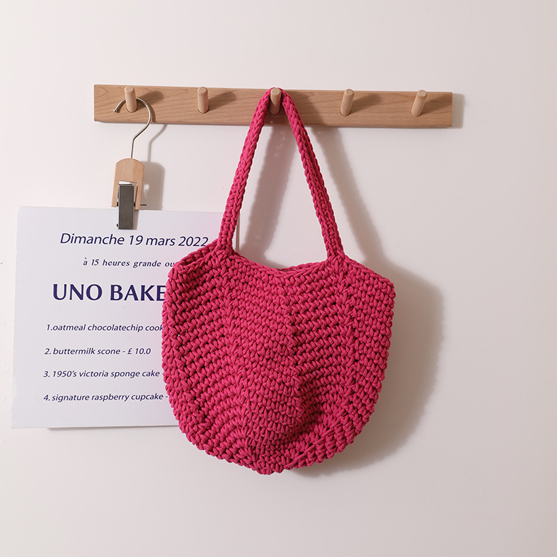 Single Shoulder Cotton Thread Woven Bag