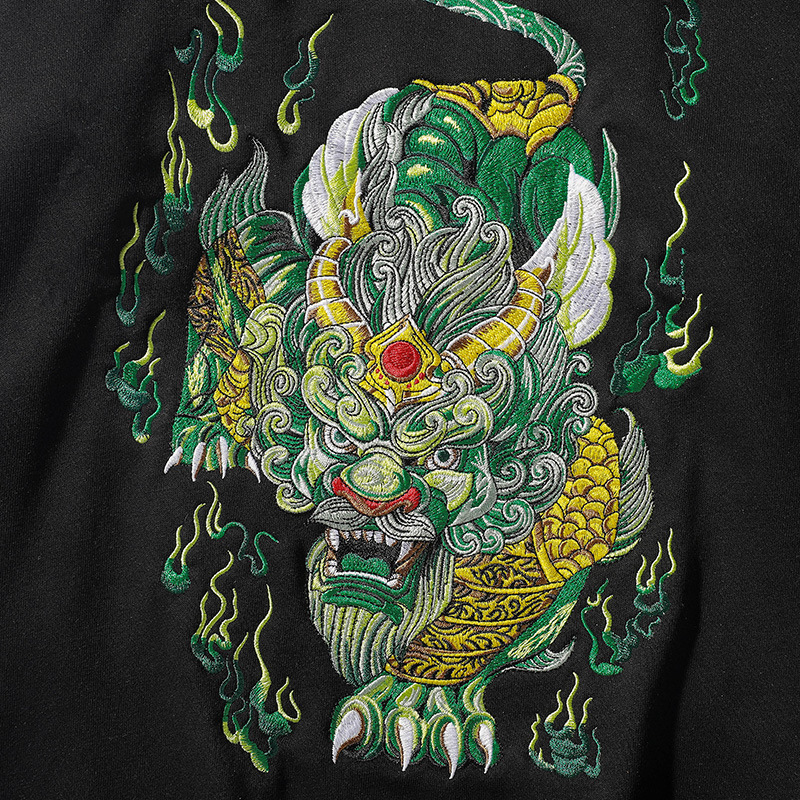 Heavy Industry Embroidered Paixiu Cotton Hooded Men