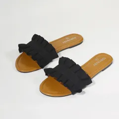 Women's Fashion Casual Fungus Lace Sandals - Black - View 1