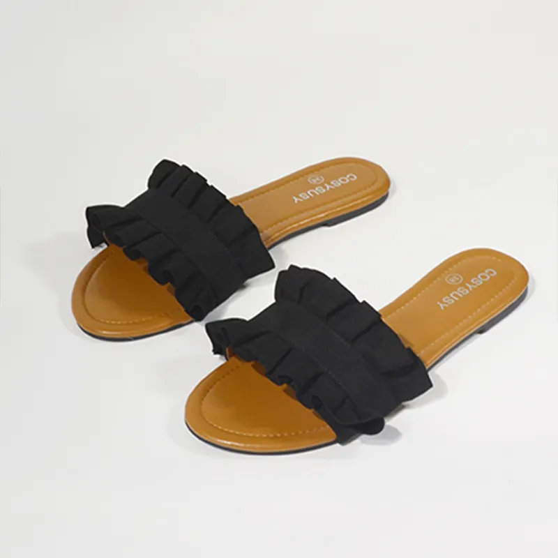 Women's Fashion Casual Fungus Lace Sandals - Black
