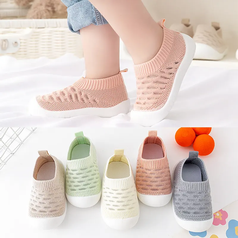 Baby Toddler Shoes Soft Sole Fly Knit Mesh Surface