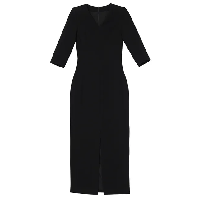Gradient Red Buttocks Wrapped Dress For Women Black - Shop at LoveMi