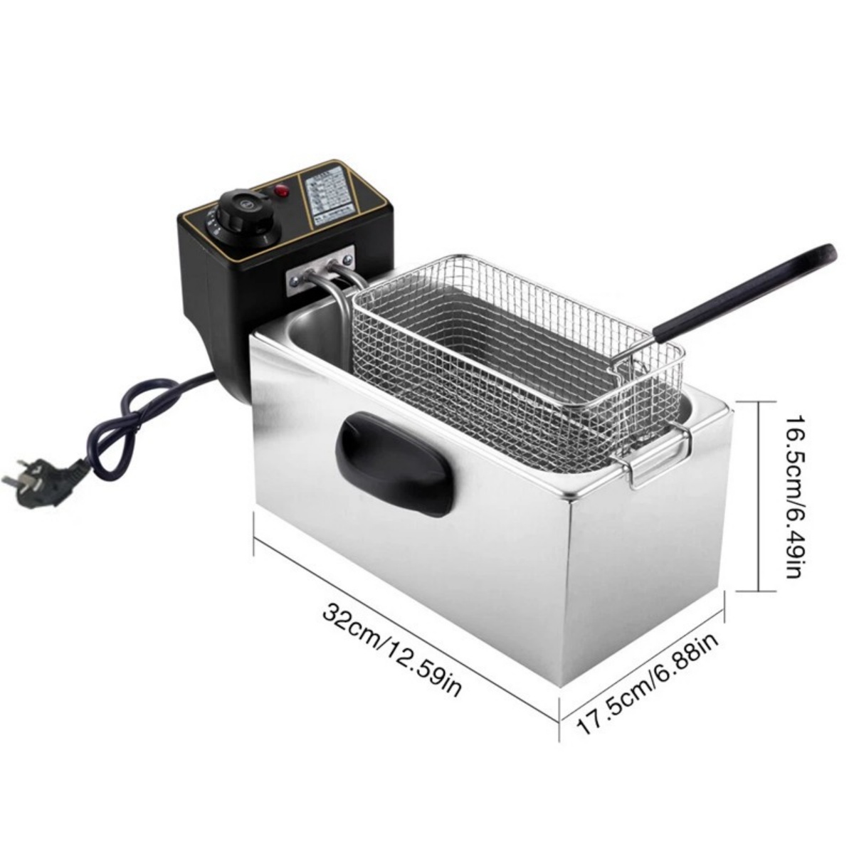 4L 2KW Commercial Electric Deep Fat Chip Fryer Fry Tank Stainless Steel — image 3