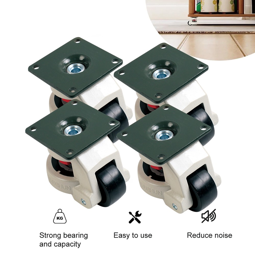 Swivel Heavy Duty Machine Levelling Castors Wheels 60MM 500KG 4PCS Set 55056 — image 3