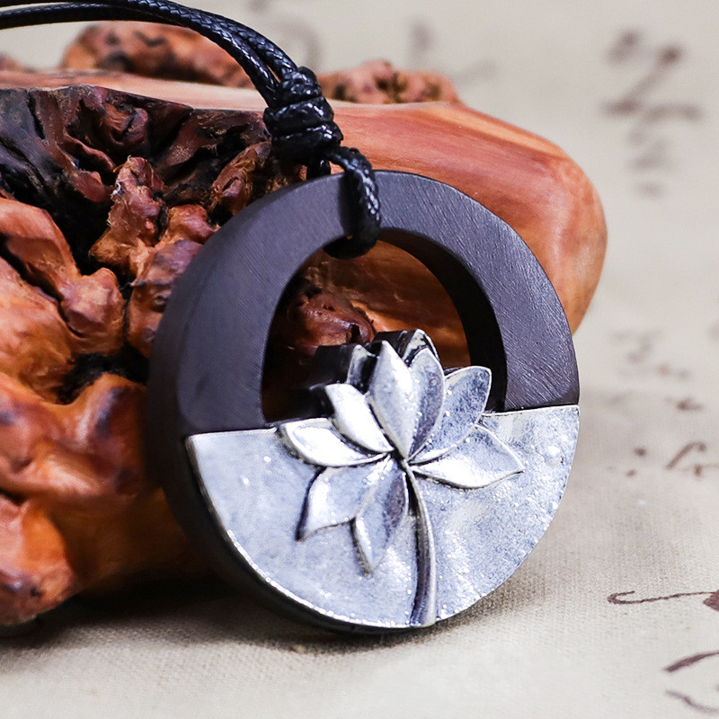 National Style Long Personalized And Versatile Lotus Pendant