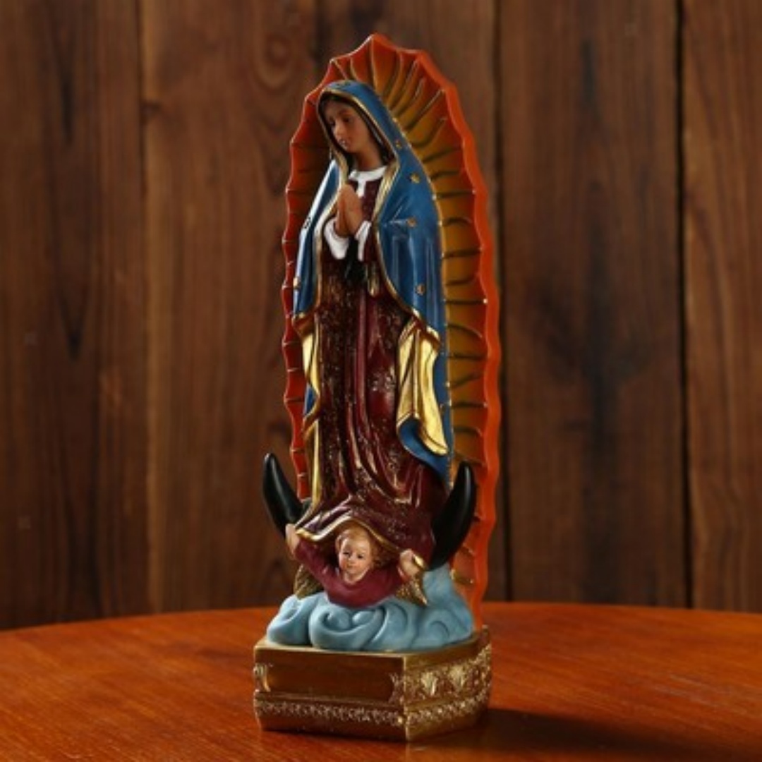 Beautiful Guadalupe Mary Statue Religious Gift Xmas Home Decor — image 2
