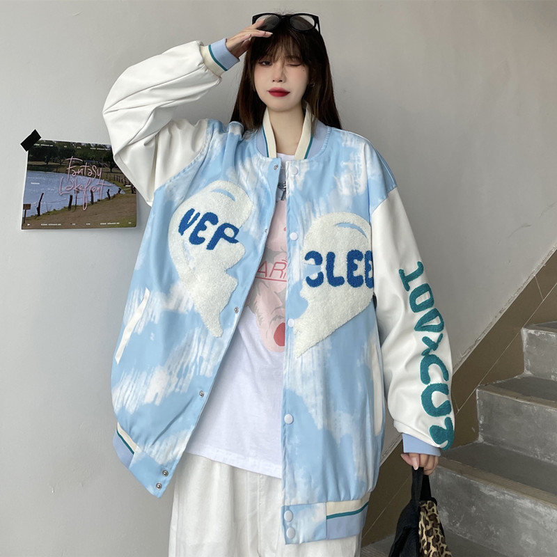 Loose Towel Embroidered Jacket Women's Baseball Uniform — image 1
