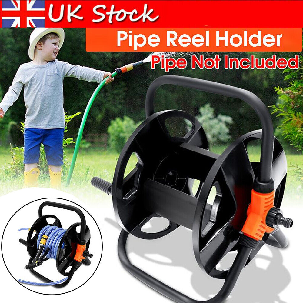 NEW Portable Hose Pipe Reel Garden Cart Free Standing Holder Water Hose 20m UK 7