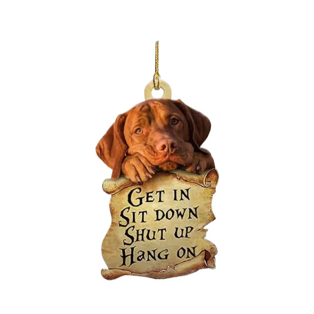 Car Dog Pendant Pendant Car Key Backpack Accessories Pendant Double sided Bo12 - Shop at LoveMi