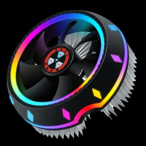 Silent RGB LED Air CPU Cooler Fan Desktop Computer