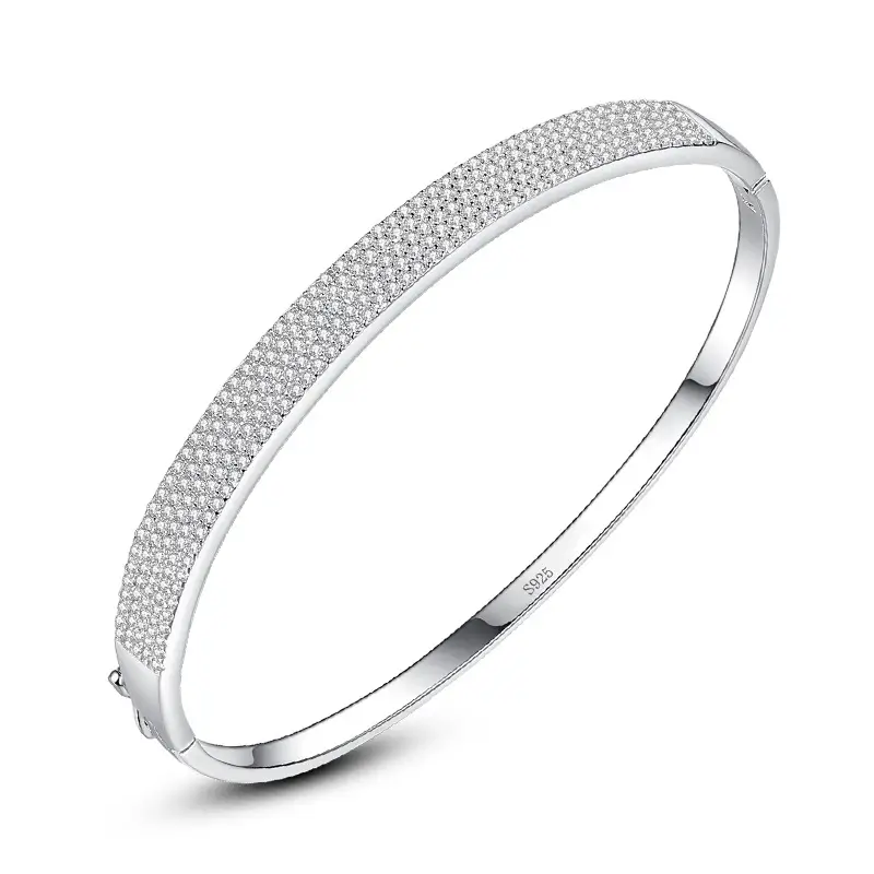 Women's Temperament Full Of Stars With Diamonds Sterling Silver Bracelet