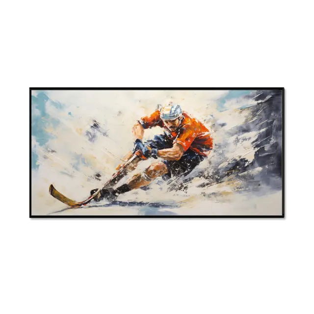 Athletes Sports Handmade Oil Painting Bicycle Equestrian Football Ice Hockey Portraits Large Canvas Art Showpiece For Home Decoration Living Room W... Without Inner Frame - Shop at LoveMi
