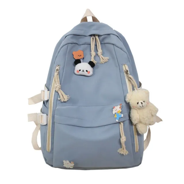 Cute Large Capacity Simple New Schoolbag Girl Blue - Shop at LoveMi