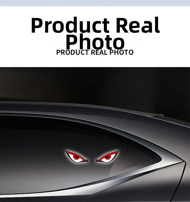 2026 New Car Accessories, Solar Devil Eyes LED Warning Light For Rear Windshield, Anti-rear Collision 7