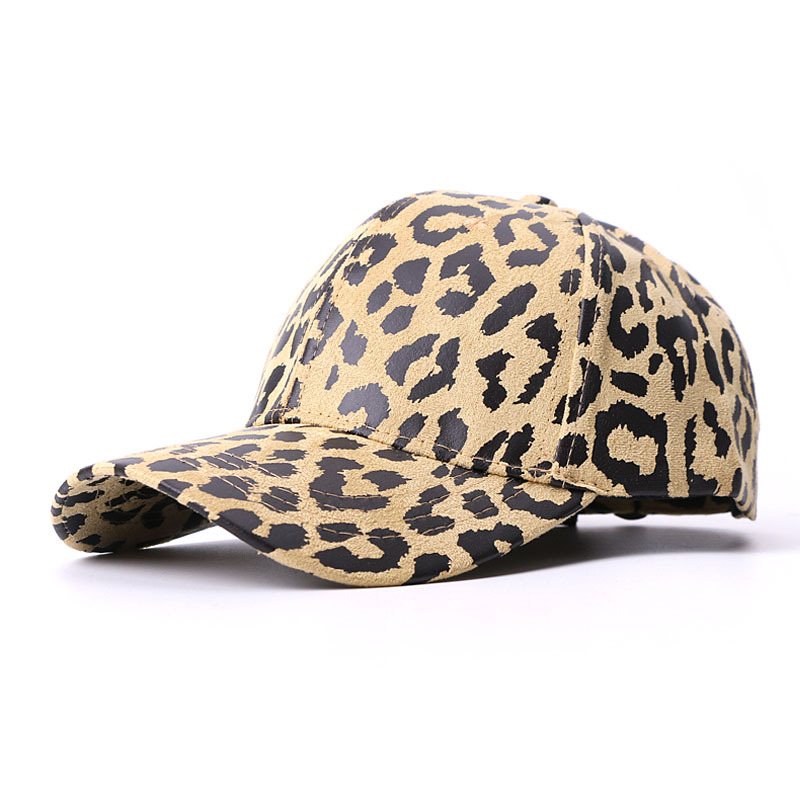 Hat Female Leopard Print Baseball Cap Sunshade Outdoor Travel Sun Protection Duck Tongue