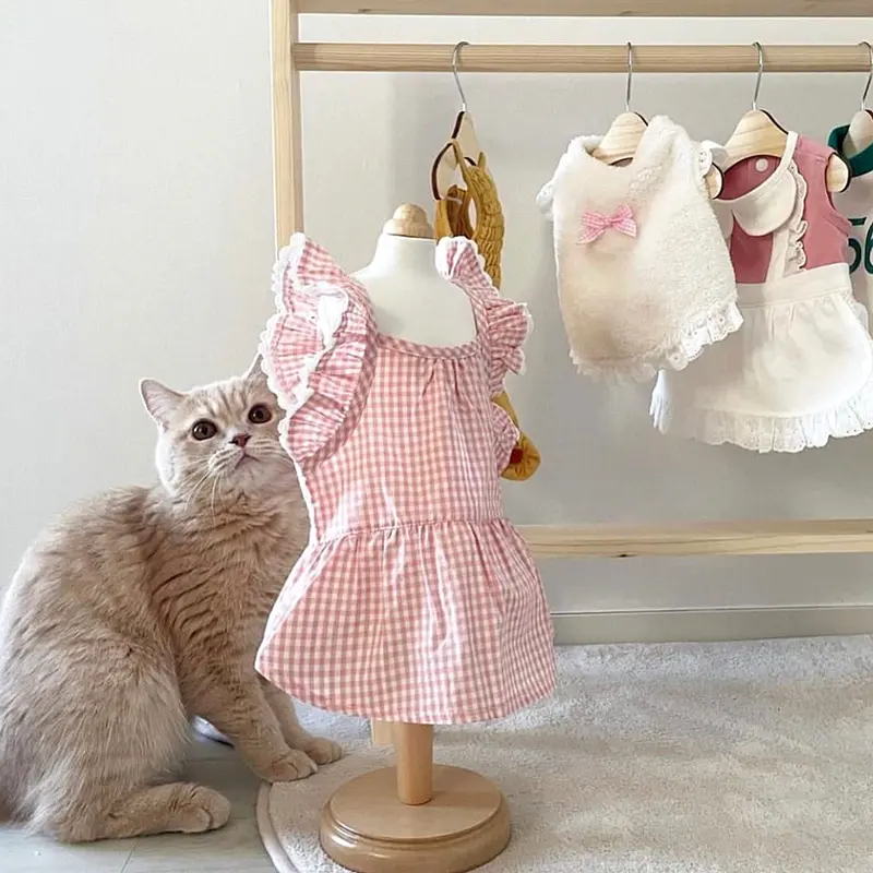 Summer Dog Clothes Strap Lace Skirt