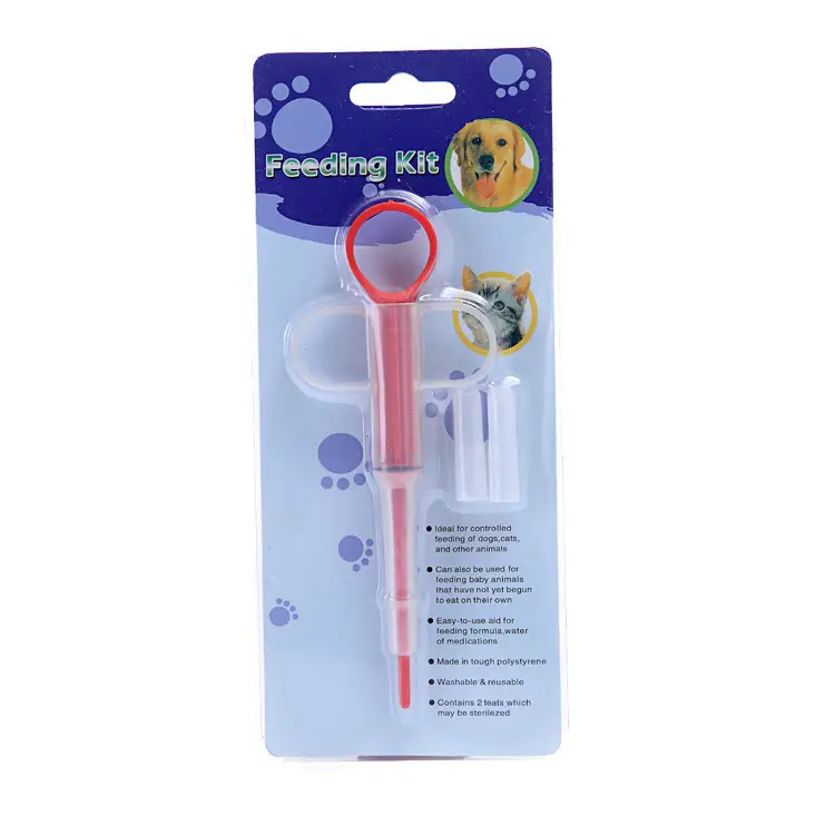 Cat Pill Shooter, Pill Popper For Cats & Dogs, 2-in-1 Pet Piller Anti-drop Syringe For Tablets & Liquid. Easy Admin For Small Animals. Soft Rubber Tip Protects