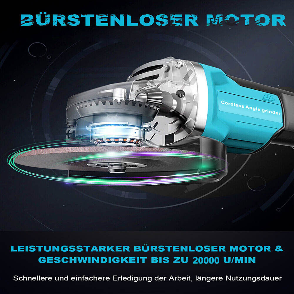 125 Mm Angle Grinder, Cordless Cut-off Grinder, Grinding Machine, Flexible With 21 V Batteries
