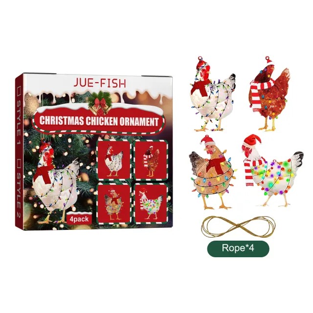 Home Holiday Party Christmas Tree Atmosphere Decoration Chicken Pendant Style2 - Shop at LoveMi