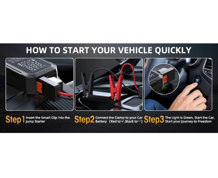Portable Car Jump Starter And Air Compressor 2 In 1 thumbnail 5