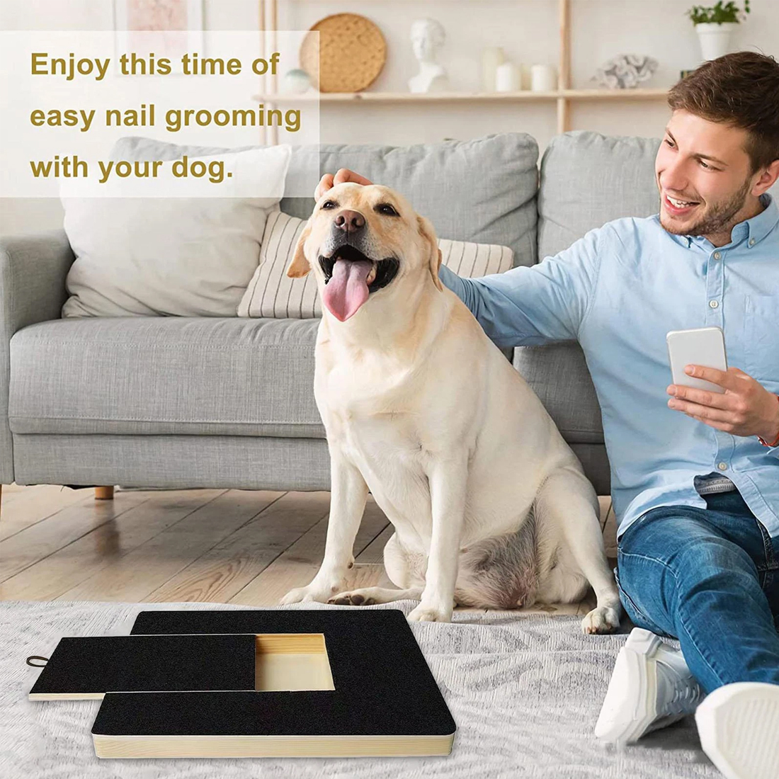 NEW File Double Sided Mat Scratch Board Pets Nail Care Grind Nails Dog Scratch Pad UK