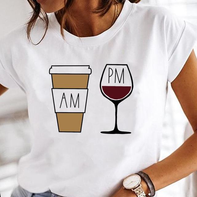 Title 4, Camisas informales con estampado de copa de vin...