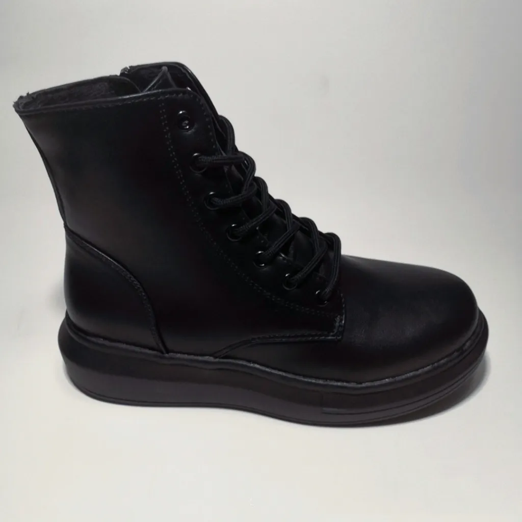 Women's Shoes Autumn And Winter Cross-border Plus Size Short Boots - Black