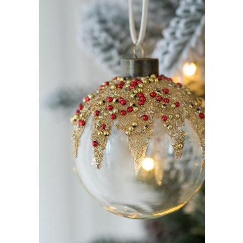 D3 Christmas Ball Ornaments, Glass Decorative Hanging Ball Christmas Tree Ornaments For Holiday Party Decorati