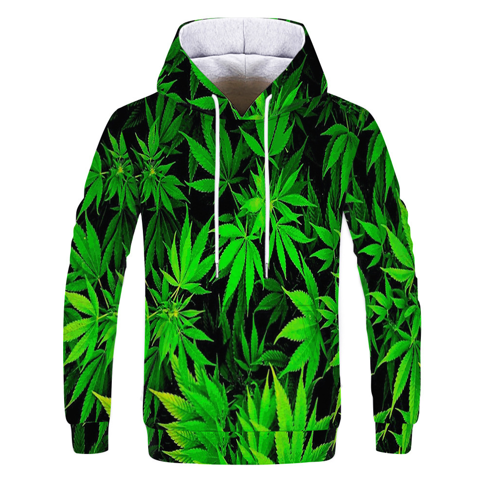 Title 6, Kapuzenpullover mit Blumen- und Vogel-3D-Druck