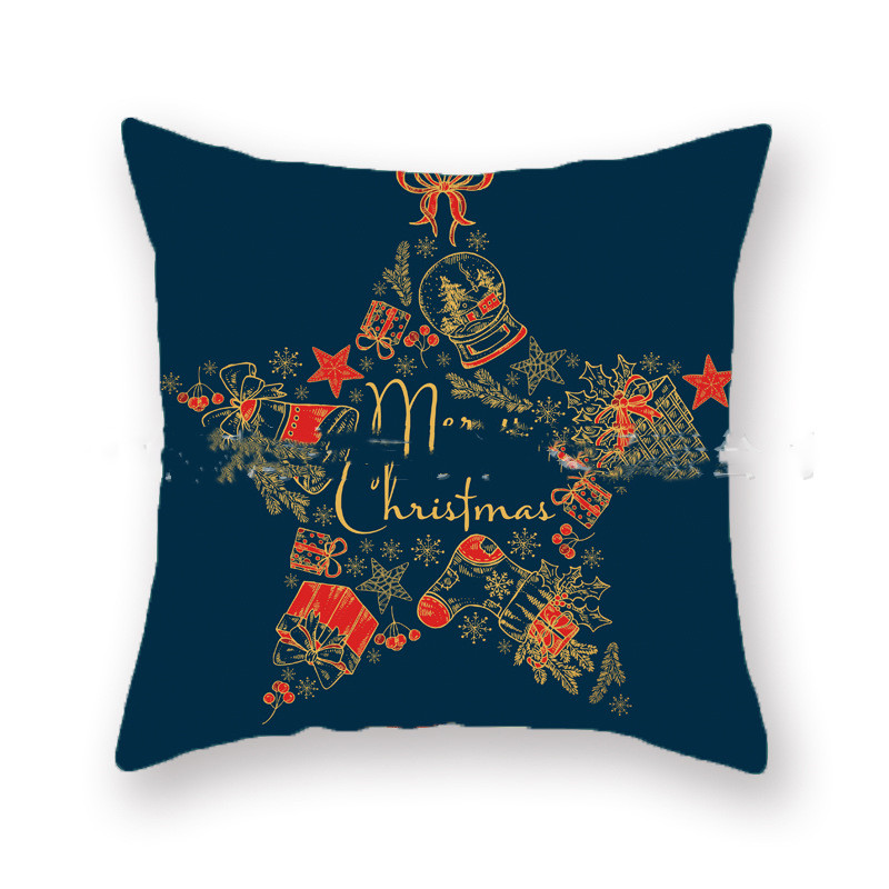 Christmas throw case office sofa throw pillow back (1