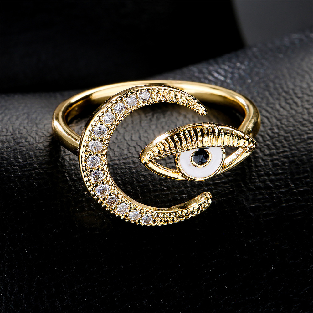 Title 1, Hot New Copper Plated Gold Dripping Eyes Moon Z...