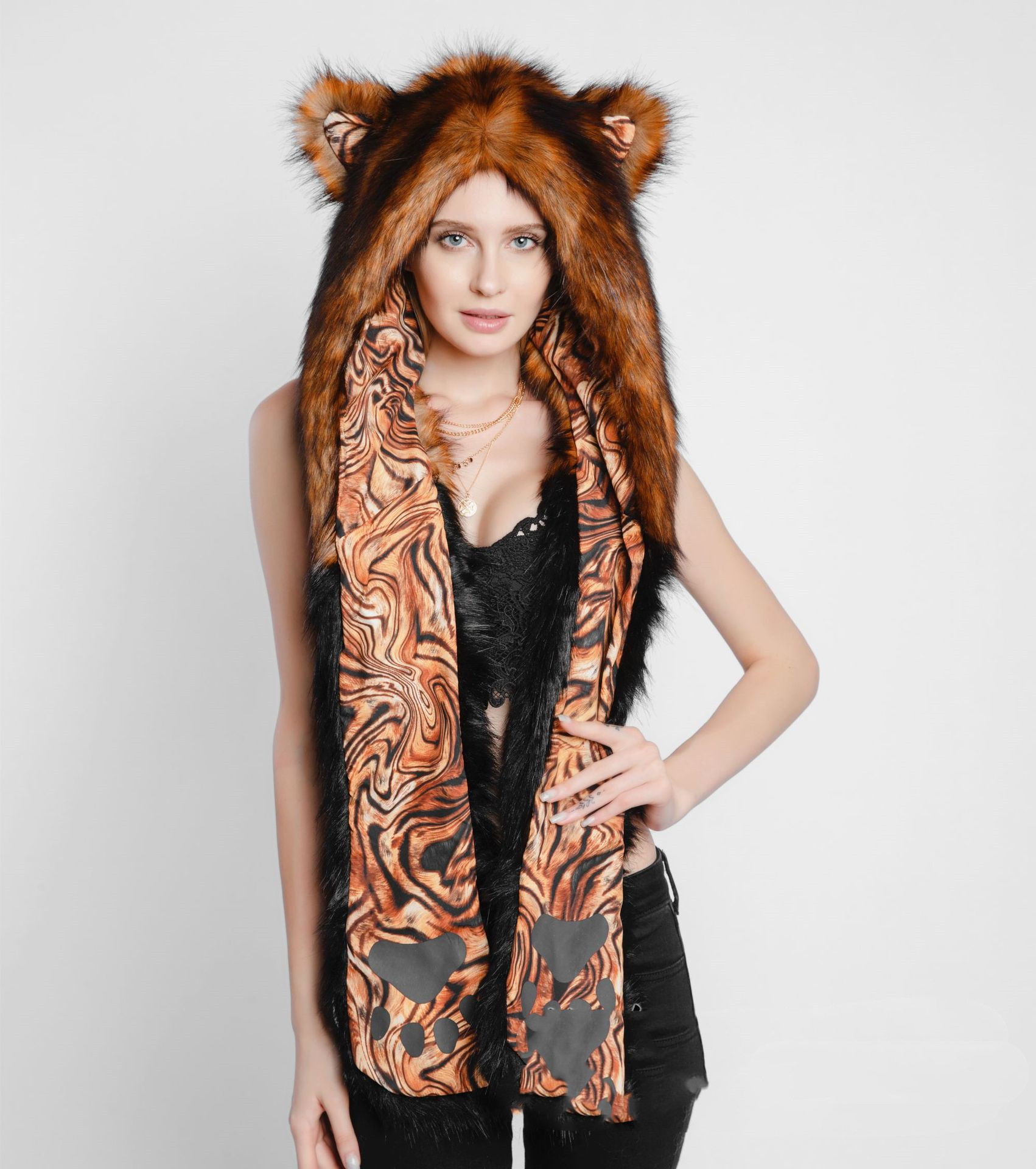 Cartoon Animal Hat Scarf Glove One