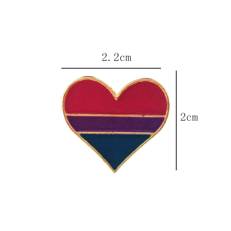 LGBT Love Is Love Awareness Rainbow Heart Brooch Pin Badge