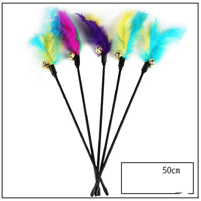 Funny Cat Stick Bite Resistant Cat Toy Self hey Bell Feather Bell Feather 1Pack - Shop at LoveMi