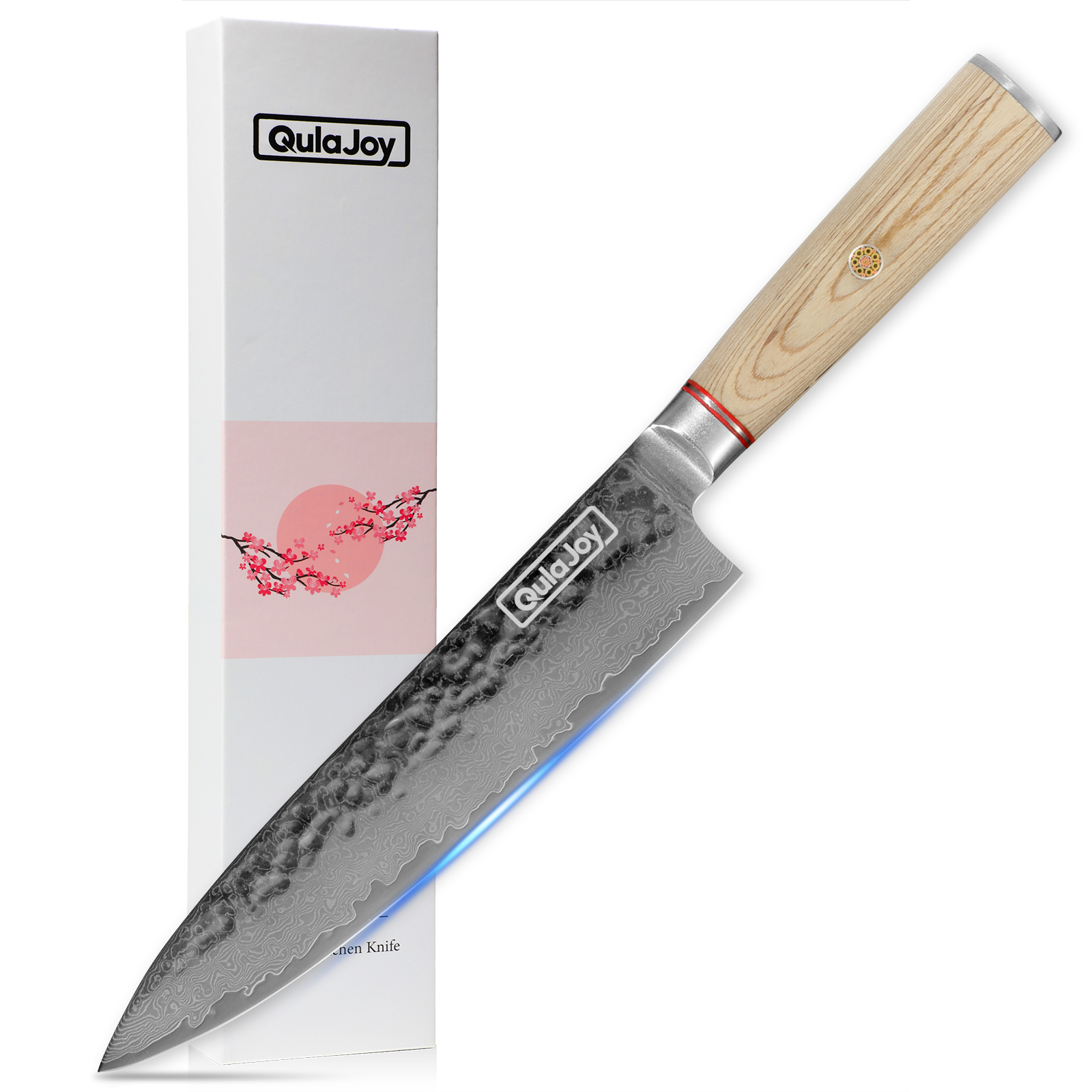 Qulajoy Nakiri Knife 6.9 Inch, Professional Vegetable Knife Japanese Kitchen Knives 67-Layers Damascus Chef Knife, Cooking Knife For Home Outdoor With Ergonomic Wood Handle.