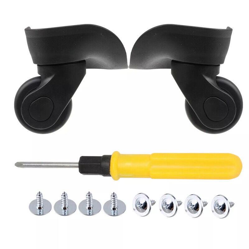 One Pair Plastic Replacement Luggage Wheels 360  Swivel Spare Caster Suitcase
