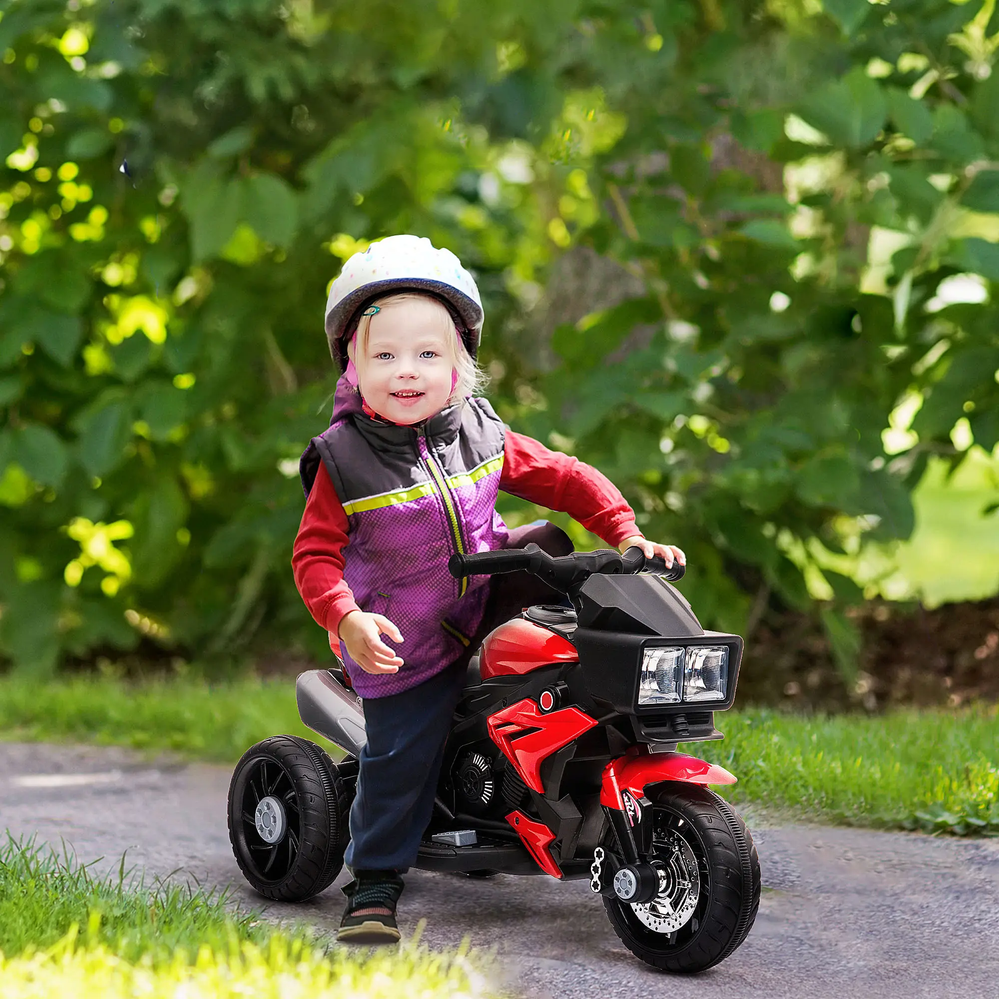 Red 6V Kids Electric Motorcycle Ride-On Dirt