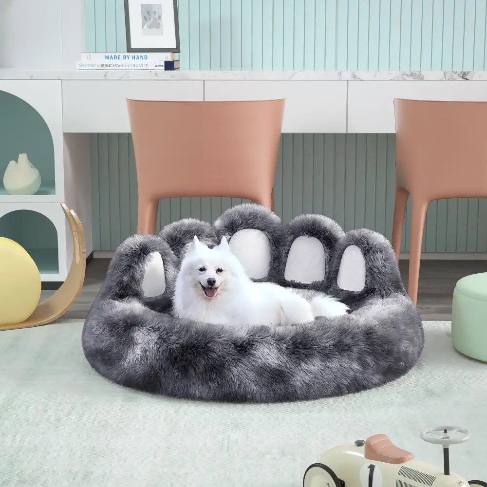 Thickened Warm Kennel for Pets with Bear Paw Shape