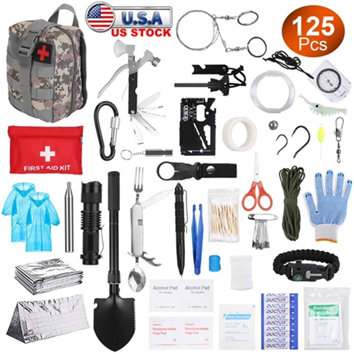 125 In 1 Survival Kit, Professional Equipment