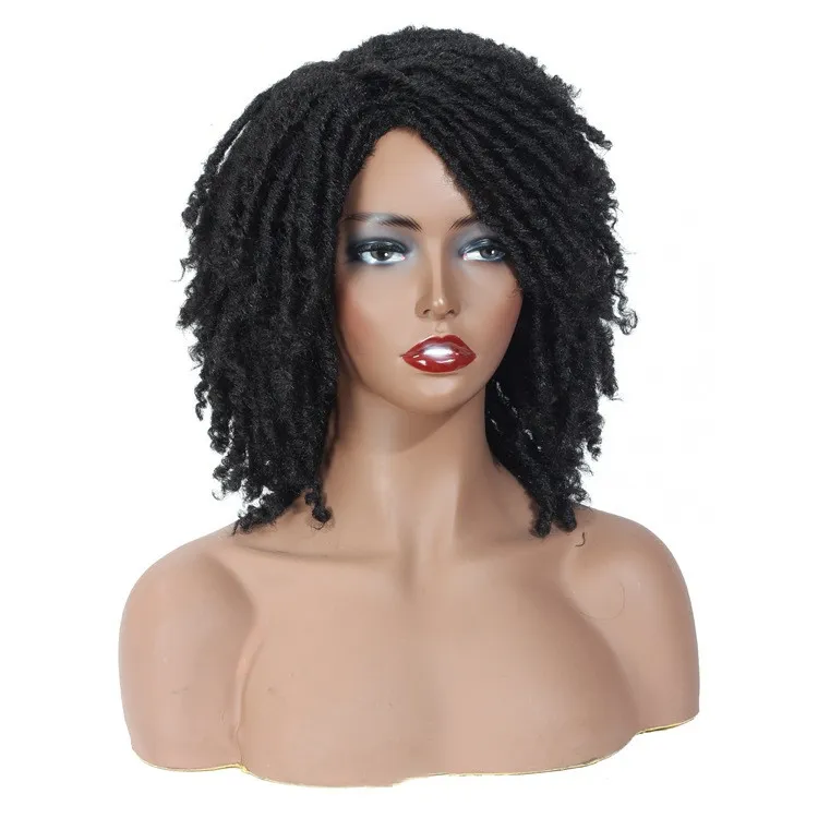 Braided Faux Locs Dreadlocks Wig - Black