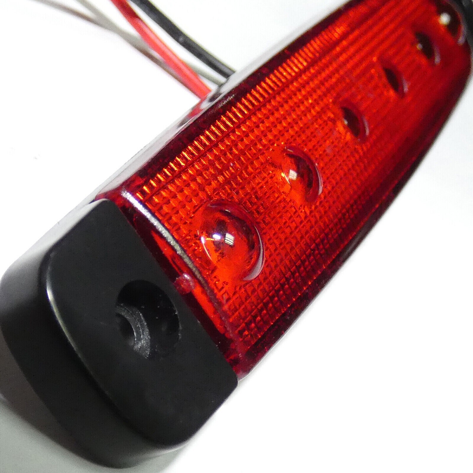 30 Pcs 12v 6 Led White Yellow Red Side Marker Light Position Truck Trailer — image 4